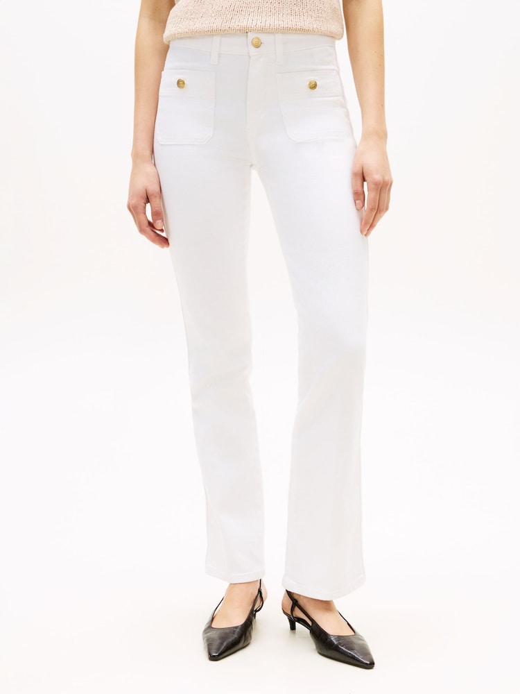 Tommy Hilfiger White Bootcut Jeans - Image 1 of 5 Tommy Hilfiger White Bootcut Jeans - Image 1 of 5