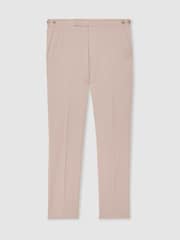 Reiss Dusty Pink United Wool Suit Tailored-Fit Trousers - Image 2 of 6
