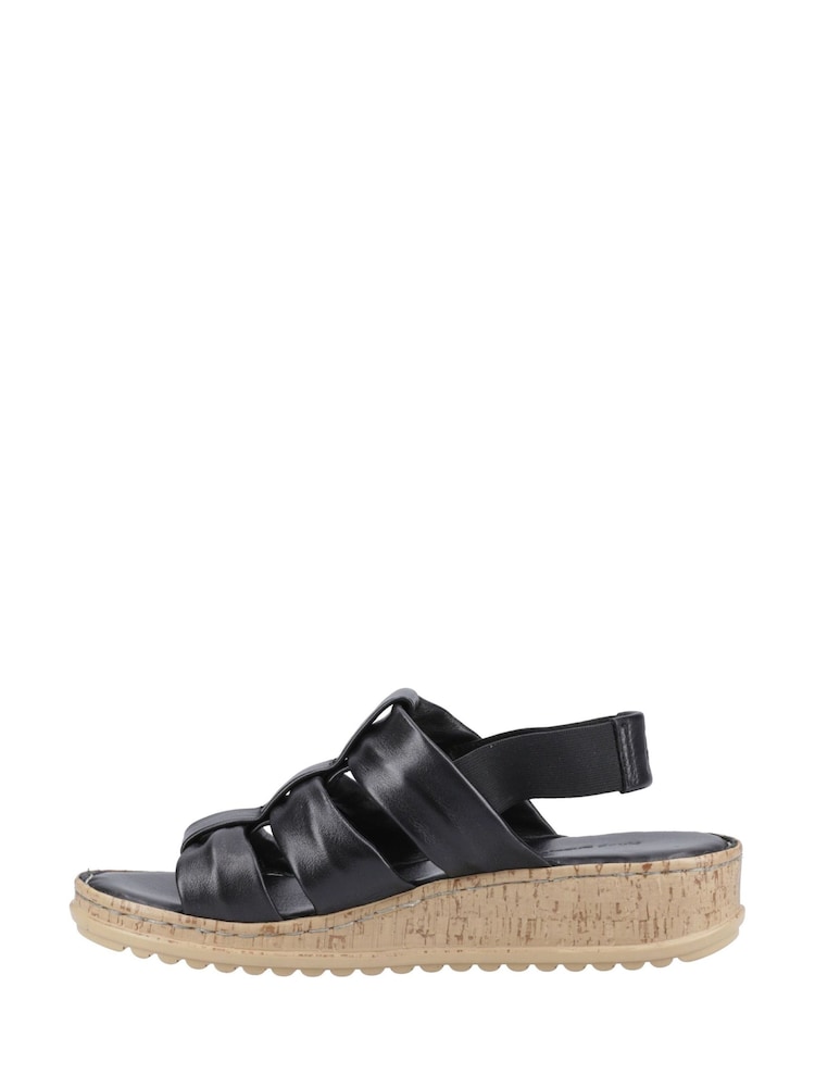 Hush Puppies Black Eden Wide Fit Sandal - Image 2 of 5