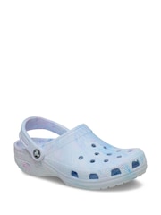 Crocs Blue Adult Classic Marbled Clogs - Image 2 of 6