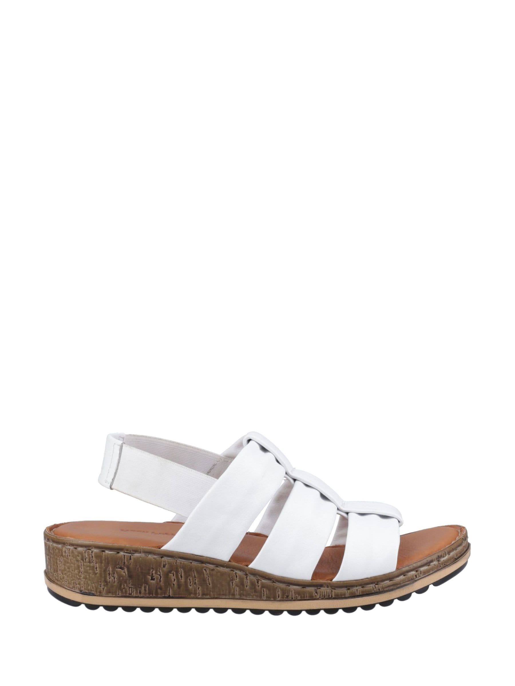 Hush Puppies Women's White Eden Wide Fit Sandal