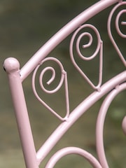 Gallery Home Pink Brighton Garden 2 Seater Bistro Set - Image 4 of 6