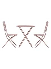 Gallery Home Pink Brighton Garden 2 Seater Bistro Set - Image 5 of 6