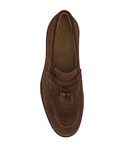 Jones Bootmaker Brown Suede Rodrigo Wide-Fit Leather Tassel Loafers - Image 4 of 5