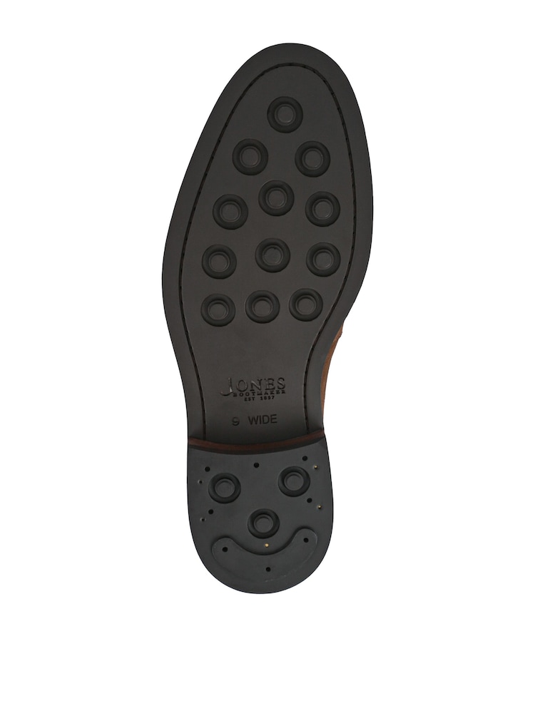 Jones Bootmaker Brown Suede Rodrigo Wide-Fit Leather Tassel Loafers - Image 5 of 5 Jones Bootmaker Brown Suede Rodrigo Wide-Fit Leather Tassel Loafers - Image 5 of 5