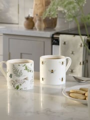 Sophie Allport White Bees Standard Mug - Image 1 of 2