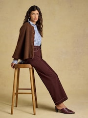 Joules Chocolate Brown Soft Handle Cardigan - Image 6 of 7