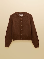 Joules Chocolate Brown Soft Handle Cardigan - Image 7 of 7