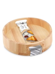 Sur La Table Natural Wood Large Round Serving Tray - Image 2 of 5