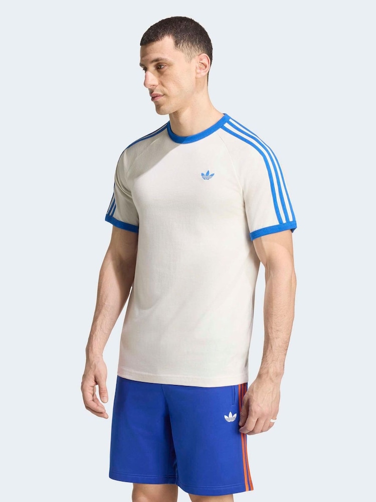 adidas Originals White 3-Stripes T-Shirt - Image 1 of 6