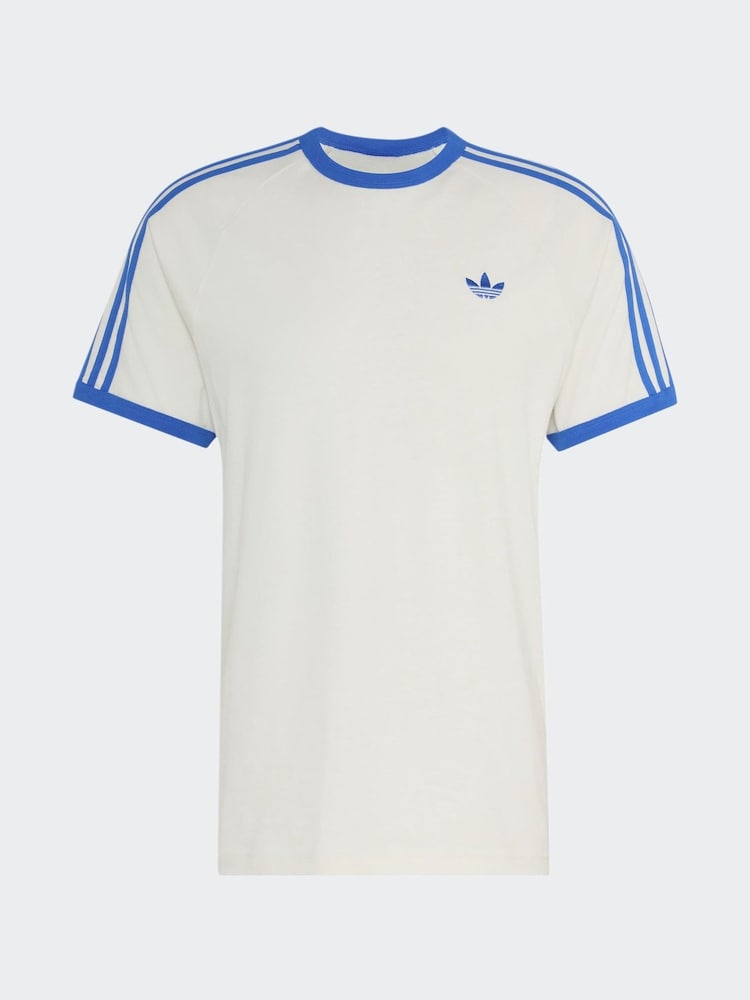 adidas Originals White 3-Stripes T-Shirt - Image 6 of 6
