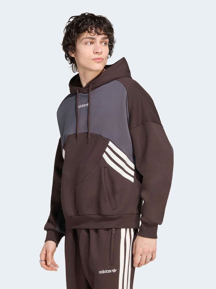 adidas Originals Brown Cutline Hoodie - Image 1 of 6 adidas Originals Brown Cutline Hoodie - Image 1 of 6
