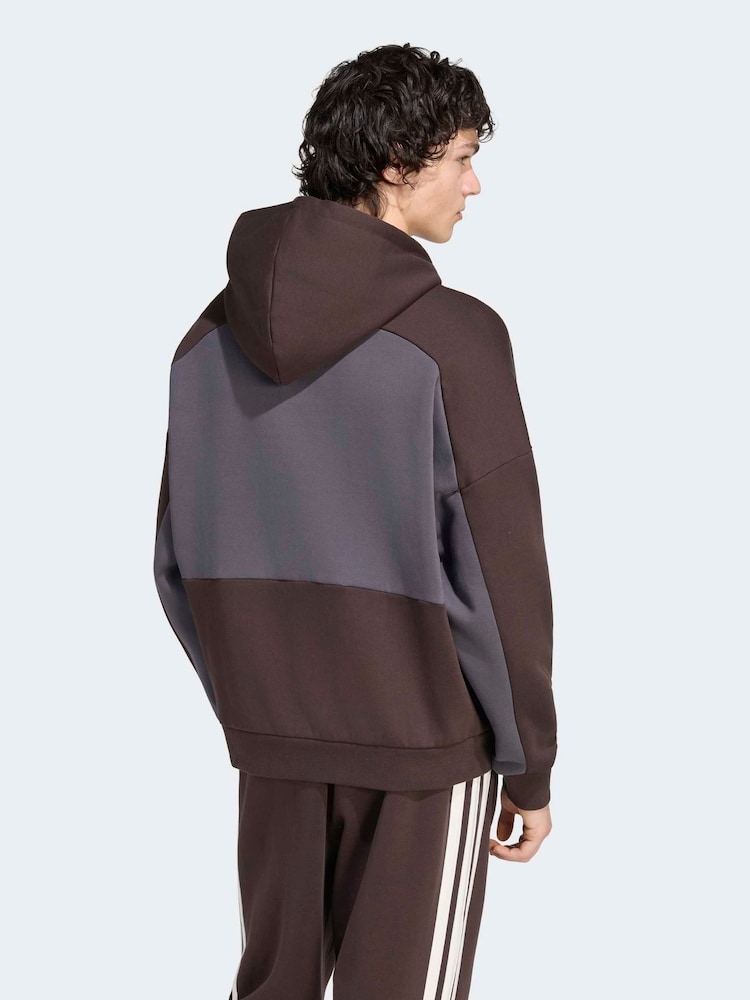 adidas Originals Brown Cutline Hoodie - Image 2 of 6 adidas Originals Brown Cutline Hoodie - Image 2 of 6