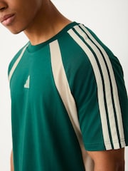 adidas Green Seasonal Essentials Colorblock T-Shirt - Image 4 of 5