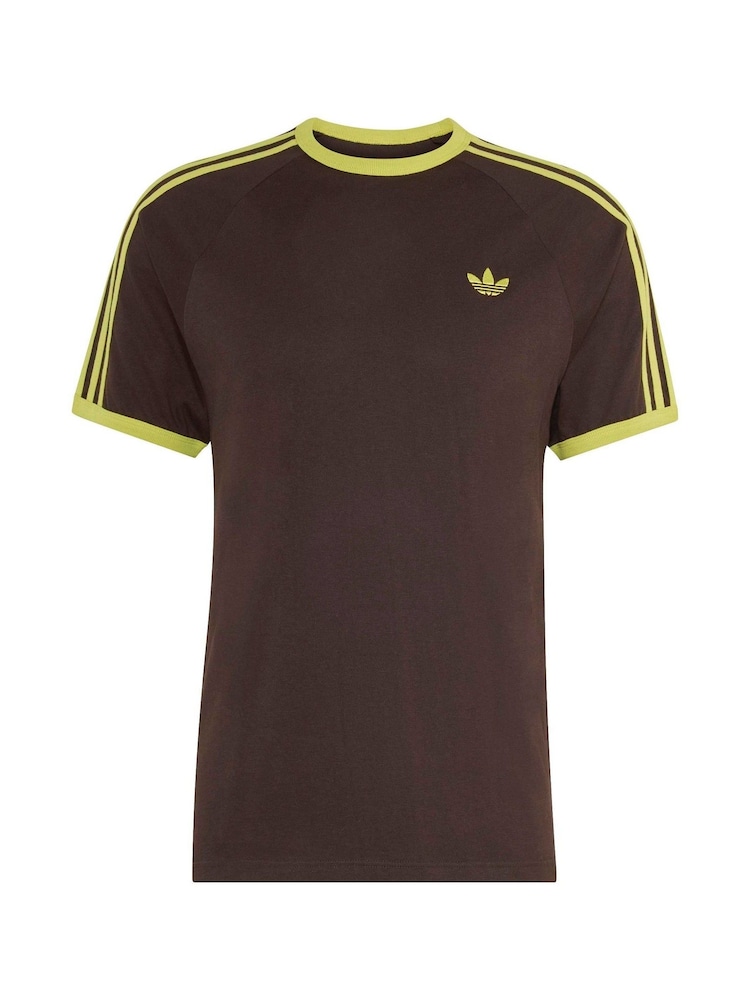 adidas Originals Brown 3-Stripes T-Shirt - Image 6 of 6