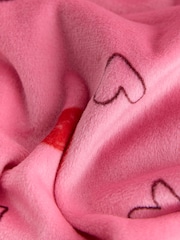 Pink/Red Heart Cosy Fleece Pyjamas (3-16yrs) - Image 3 of 4