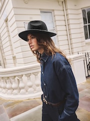 Black Fedora Snaffle Hat - Image 1 of 7