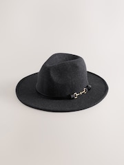 Black Fedora Snaffle Hat - Image 5 of 7