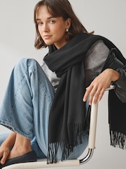 Black Midweight Scarf - Image 1 of 7