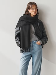 Black Midweight Scarf - Image 2 of 7