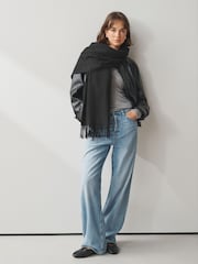 Black Midweight Scarf - Image 3 of 7