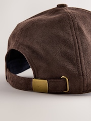 Chocolate Brown Suede Cap - Image 2 of 3