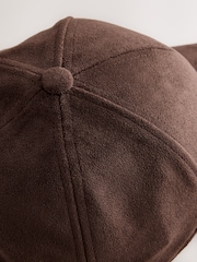 Chocolate Brown Suede Cap - Image 3 of 3