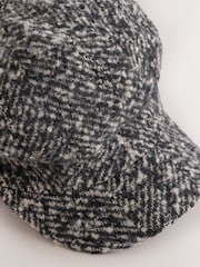 Monochrome Herringbone Baker Boy Cap - Image 6 of 6
