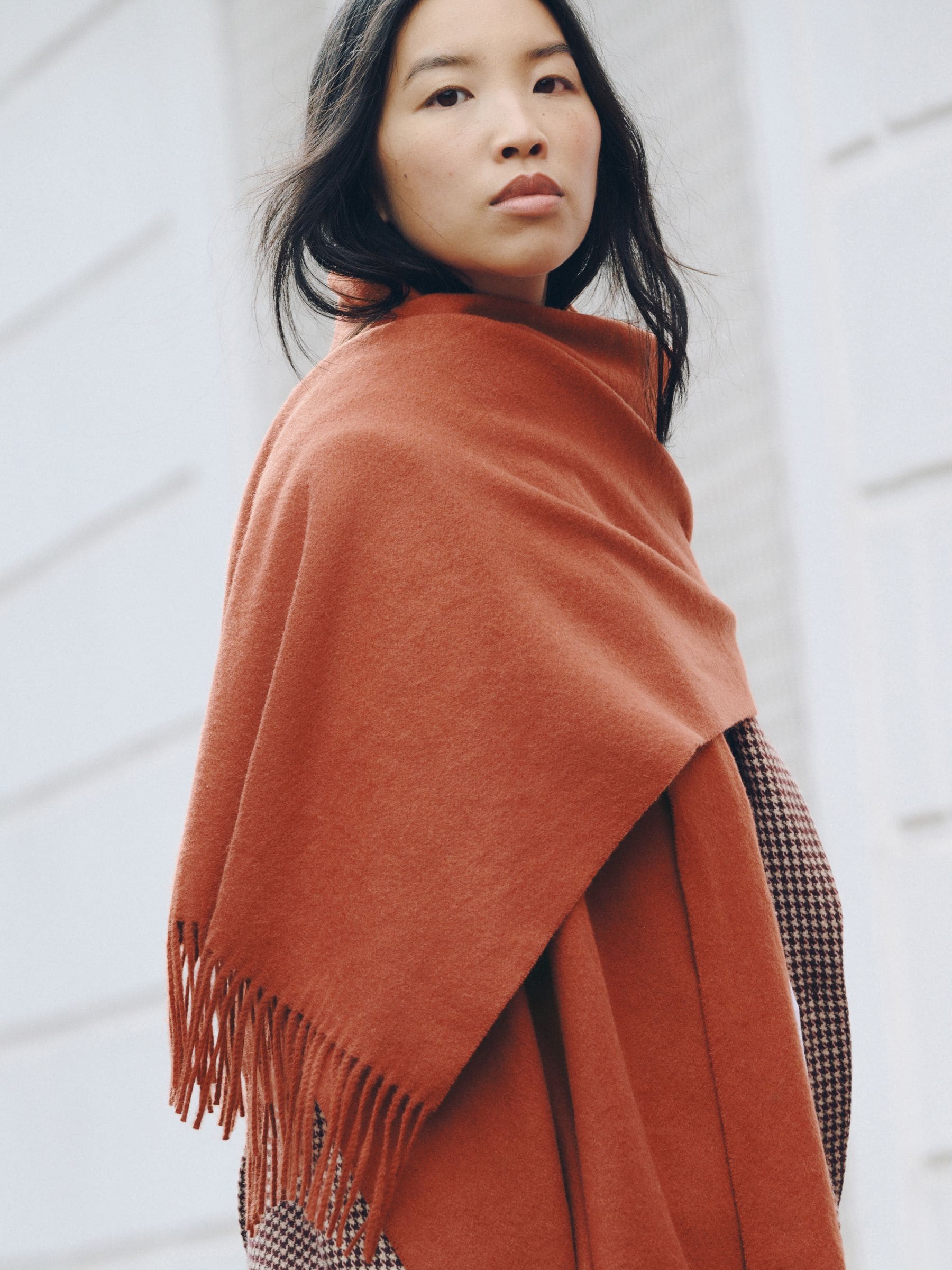 Buy Rust Brown Midweight Scarf from Next USA