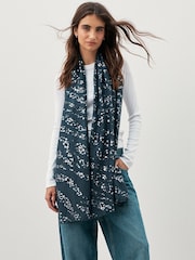 Navy/Grey Leopard Foil Lightweight Scarf - Image 1 of 7