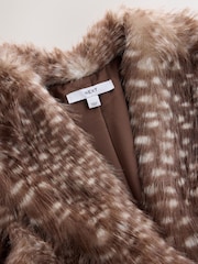 Brown/White Deer Fur Gilet Cover-Up - Image 7 of 7