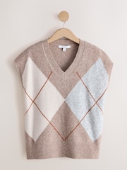 Oatmeal Argyle Tank - Image 6 of 8