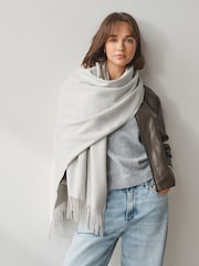 Açıq Boz - Ortaçəkili Scarf - 7şəkildən 1 şəkil