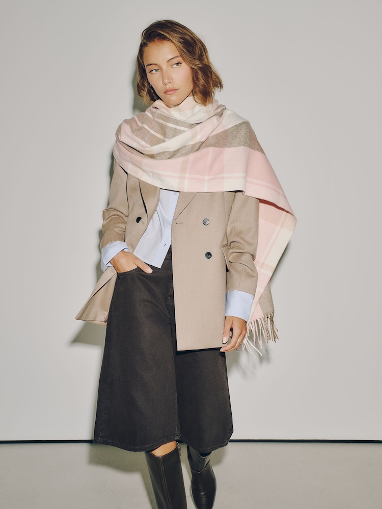 Çəhrayı Çek - Ortaçəkili Scarf - 5şəkildən 1 şəkil