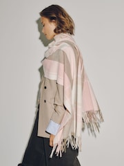 Çəhrayı Çek - Ortaçəkili Scarf - 5şəkildən 5 şəkil