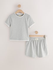 self. Grey Short Sleeve Layered Pyjamas - Image 6 of 6