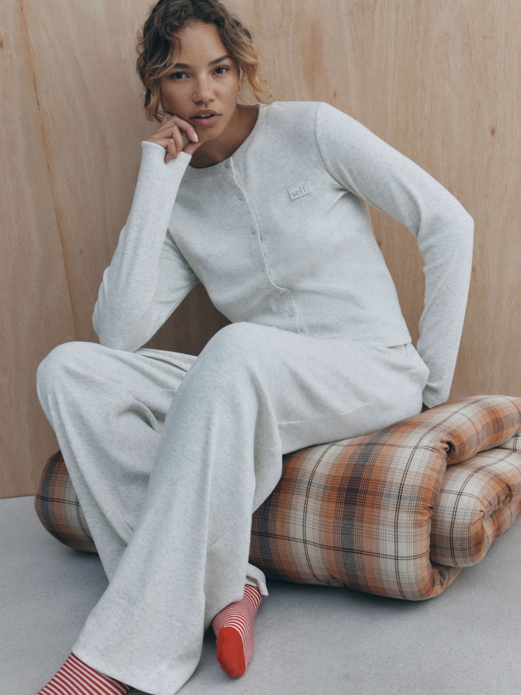 self. Long Sleeve Button Through Pyjamas Set - Bild 1 von 5