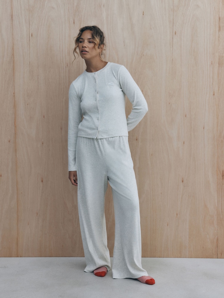 self. Long Sleeve Button Through Pyjamas Set - Bild 2 von 5