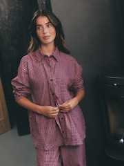 self. Red Check Shirt & Trouser Pyjamas Set - Image 3 of 8