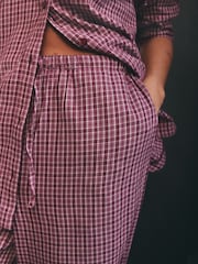 self. Red Check Shirt & Trouser Pyjamas Set - Image 6 of 8