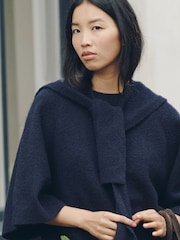 Navy Blue Sailor Collar Knitted Cover-Up - Image 5 of 8