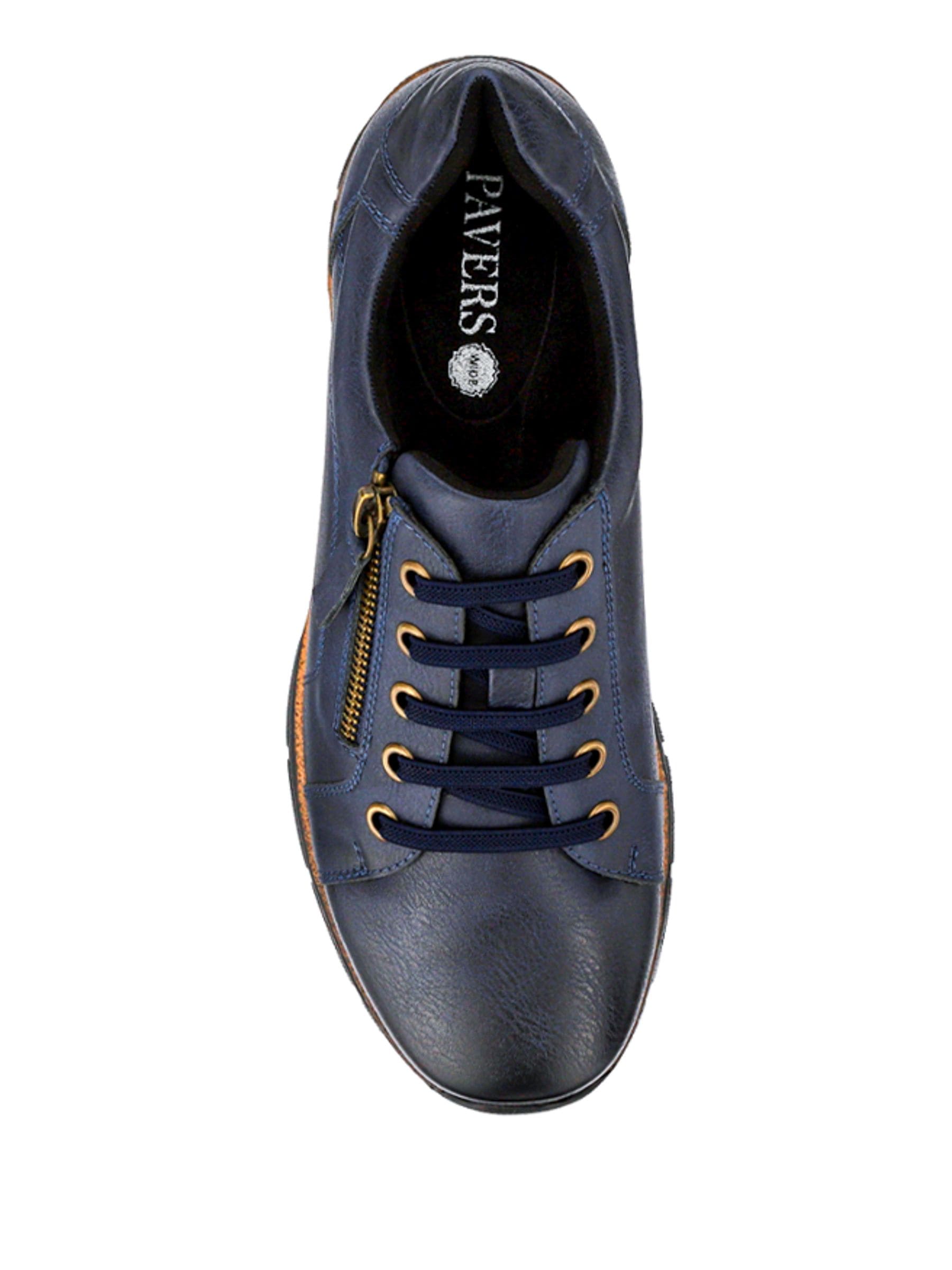 Buy Pavers Blue Wide Fit Wide Fit Casual Bungee Lace Shoes from