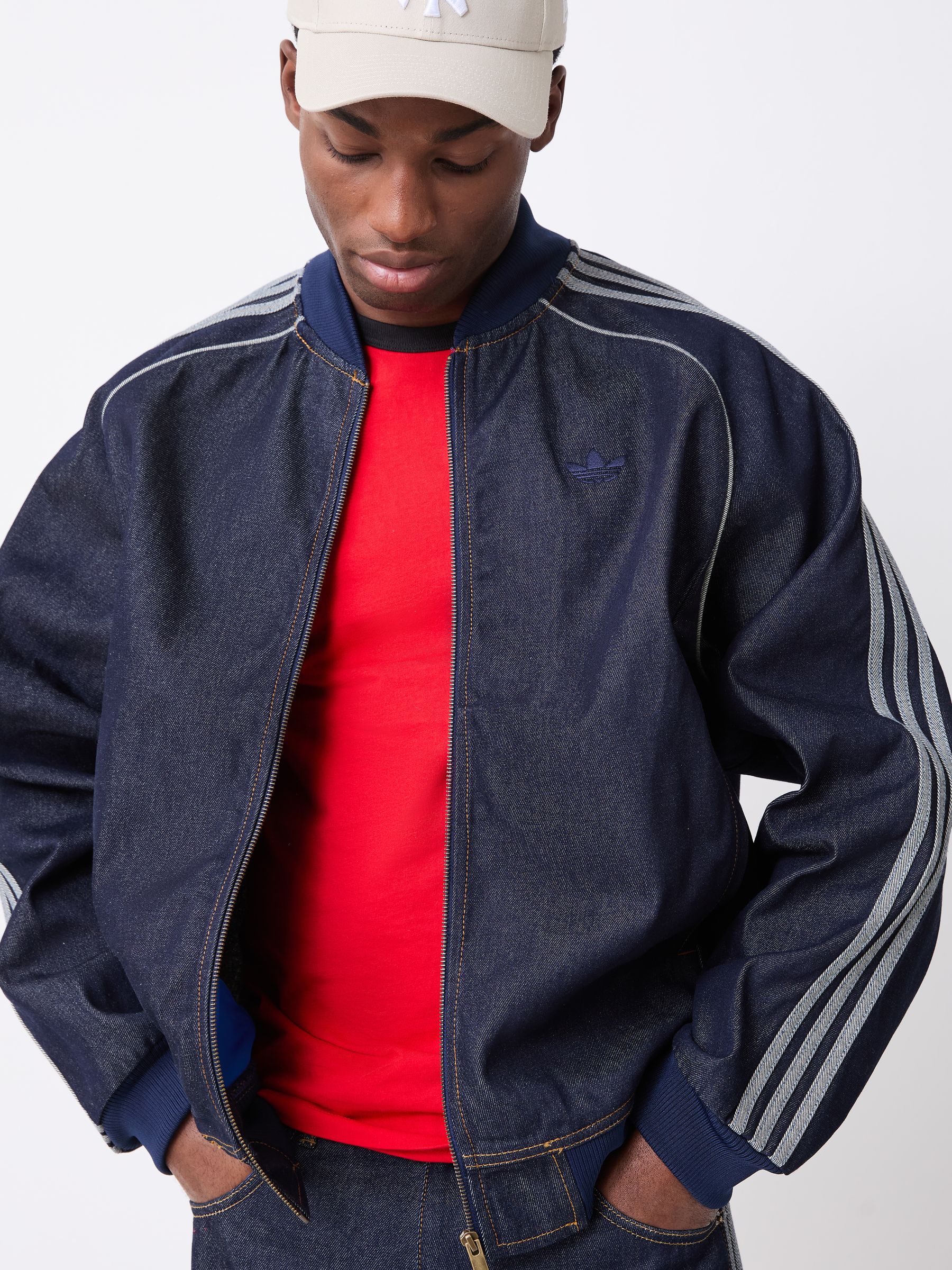 Buy adidas Originals Blue Sst Adicolor Denim Tracktop from Next USA