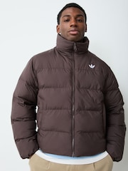 Brūna krāsa - adidas Originals Stand Collar Regening jaka - Attēls 3 no 6