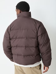 Brūna krāsa - adidas Originals Stand Collar Regening jaka - Attēls 4 no 6