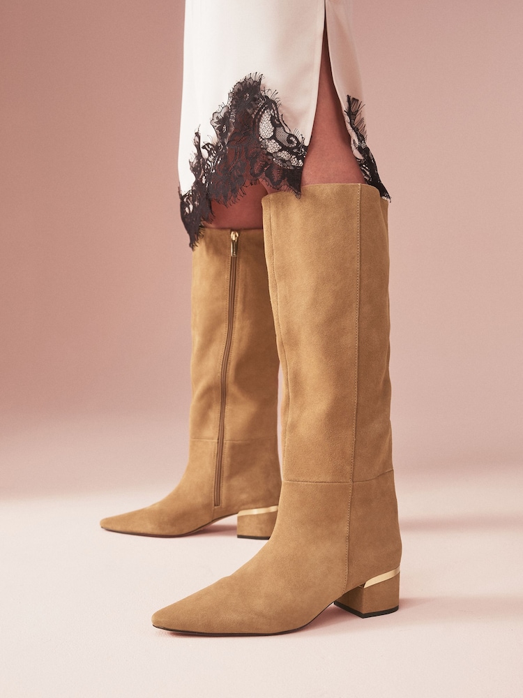 B by Ted Baker Pointed Knee High Boots - Image 1 of 8 B by Ted Baker Pointed Knee High Boots - Image 1 of 8