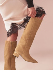 B by Ted Baker Pointed Knee High Boots - Image 2 of 8