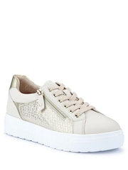 Pavers Cream Wide Fit Chunky Lace-Up Trainers - Image 2 of 5