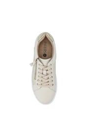 Pavers Cream Wide Fit Chunky Lace-Up Trainers - Image 4 of 5