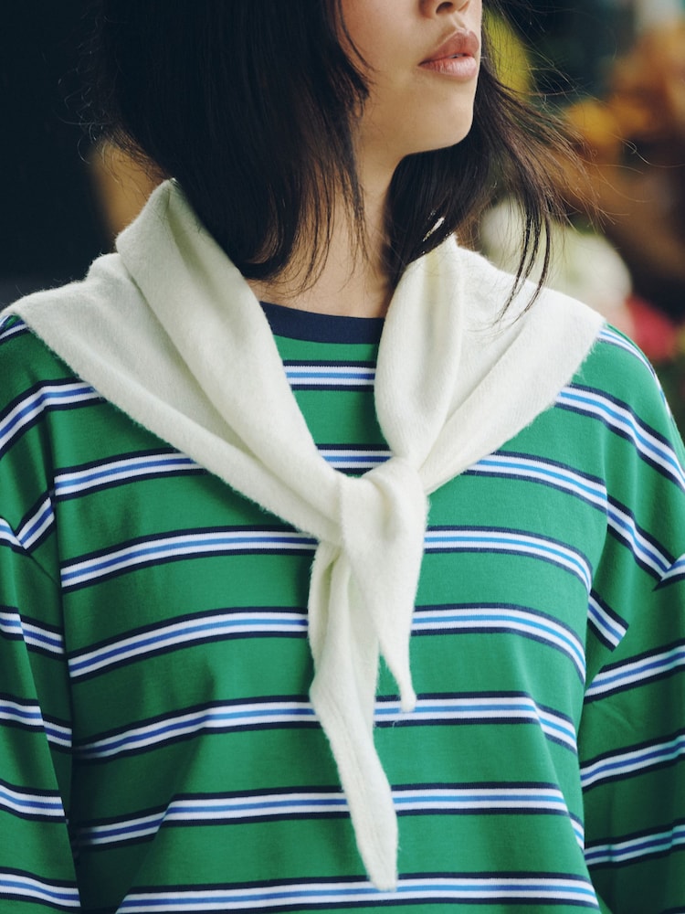 White Small Triangle Scarf - Image 1 of 8
